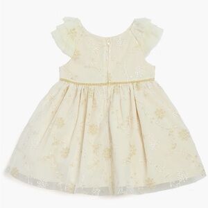 NWT Pippa & Julie Sienna Embroidered Cream and Gold Formal Dress & Bloomers -18m